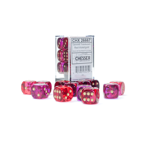 Dice - CHX 26667 Gemini Translucent Red-Violet/Gold (D-6)